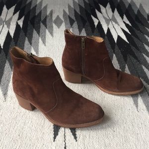 APC Brown Suede Booties